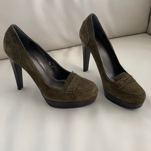 NEW Stuart Weitzman Suede Platform Heels, 8.5